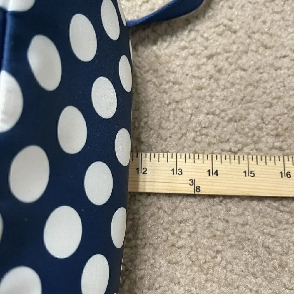 Kate Spade Polka Dot Karissa Nylon Seaside Medium Backpack Blue 3-Compartment